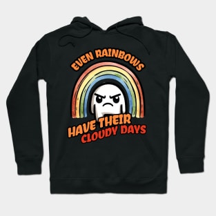 Even Rainbows have their Cloudy days Introverted Design Hoodie